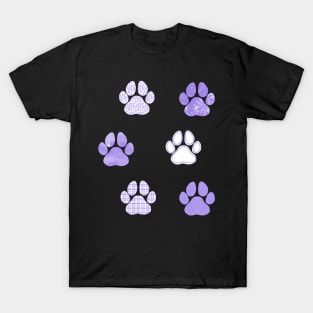 Paw Print Sticker Pack Purple Prints T-Shirt